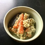 スプーンソング - 【アビヤル;アヴィヤル】ヨーグルトとココナッツで仕上げた野菜料理。この日使われていたお野菜はナスとにんじんでした。