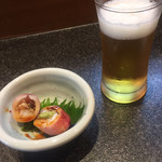 Sushi Kanda - ビールとお通し（＾∇＾）