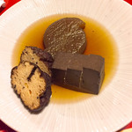 おでんや - 大根、がんも各150円、豆腐100円