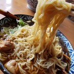 寿々喜そば屋 - 麺をあげてみた