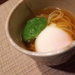 吾いち - 温泉卵とそうめん