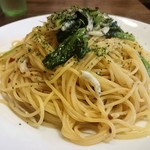 魚菜イタリアン SASUKE - しらすと小松菜のペペロンチーノ　大盛