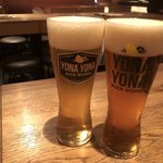 YONA YONA BEER WORKS - ・インド青鬼 500円
            ・僕ビール、君ビール。 500円