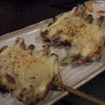 串焼Bar 炎の介 - 【2011.12.　再訪∞】　手羽先のトマトとチーズの挟み焼き
