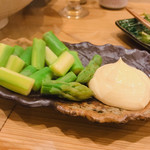風泉 - アスパラ 塩茹で