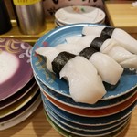 回転寿し トリトン - 〆は、たこ頭４貫。(笑)