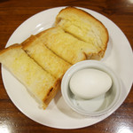 珈琲館 - トースト＆ゆで卵（モーニング）