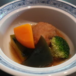 藤松 - すずきのおろし煮と野菜の炊き合わせ