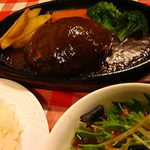 洋食屋ギャロップ - チ－ズインハンバ－グ＆ライス・サラダセット