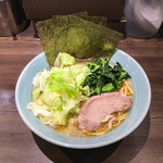 円満家 - らーめん + ゆでキャベツ