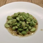 チプーン - 枝豆とヤーツァイの炒め物 胡麻油の香り