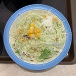松屋 - プレミアム牛めし（並盛）生野菜・半熟玉子セット ¥500 の生野菜