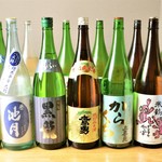 Kinjono Teppanyakiya Tsudoi - 毎日10種類以上の日本酒をご用意♪全国各地の日本酒を取り揃えております☆