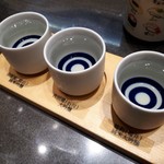 Kanazawa Kaitensushi Kirari - 北陸の酒三種飲み比べ