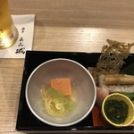 麻布 あみ城 - お通し^^ トマトのお豆腐に感動！