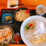 さぬきうどんのおきつね庵 - レモン氷河うどん（ミニ）定食セット   1150円