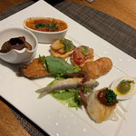 ラ・ファソン 古賀 - 前菜盛り合わせ：鮎、鱧、フォアグラ、ラタトゥイユなど