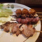 川扇 - 豚バラ   砂ずり   鰻肝   つくね