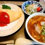 ばらえていきっちん 紙風船 - オムライスとラーメンセット1,000円+tax