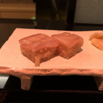 や寿し - 〆鯵
      どーしてこんな美味しいのかなぁ？