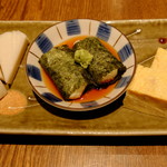 宮城野 - お好み三点盛り “玉子焼き・磯辺巻き・板わさ”