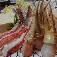 かに道楽 千葉駅前店 - かにしゃぶ二種盛り／ズワイ蟹爪とタラバ蟹