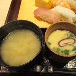 寿司 魚がし日本一 - 味噌汁&茶碗蒸し