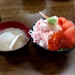 112360240 - 【2019.7.27(土)】三色丼⑰(かに・サーモン・いくら)2,000円