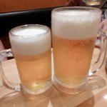 Izakaya Ikunara Orenchi Koi - 生ビール大ジョッキと普通