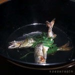 ごだん 宮ざわ - 稚鮎とオカヒジキのお椀