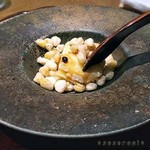 ごだん 宮ざわ - 揚げ物　胡麻豆腐とトウモロコシ