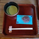 小豆カフェ あんこ - おはぎ　抹茶セット