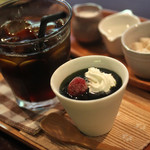 たか - アイスコーヒー、抹茶のブラマンジェ