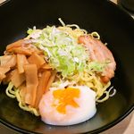 Ajino Tentoku - 油そば(豚骨)に半熟玉子、メンマ！