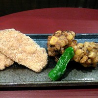 時に団欒 - 揚物（水茄子、トウモロコシ）
