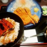 とん八 - うな丼(ご飯大盛)＆とんかつ膳は1580円+税