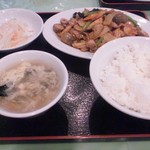 菜香園 - 豚肉と野菜の四川風炒め定食