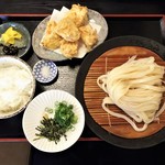 はまもと - かしわ天定食800円