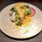Fumi - ミモレット・チーズと野菜（ケール 紅芯大根 蓮根 東京かぶら） オリーブオイル