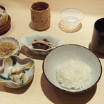 新ばし 星野 - 牛時雨、じゃこ、白い御飯