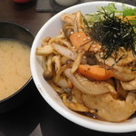 Toufu Kafe Ando Ba- Den - 米澤豚焼肉丼