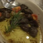 鴨の砂肝とレバーのオリーブオイル煮込み　絶品！