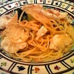 炉端イタリアン ICORIBI - 2011 X'mas限定「河豚とトロトロ下仁田葱のスパゲテッィー〜カラスミ添え〜」