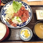 普通の食堂いわま - 牛ミスジのステーキ定食