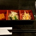 Umaimonsakaba Uodori - 惣菜３点盛