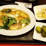 北京楼菜館 - 生炒蝦仁定食　ランチ時は８５０円　