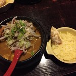 スパイス&ラーメン橙 - ランチ限定ラーメン&半ライスSET（ラーメンはカリーらぁめん）