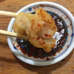 たかま - 天ぷらのタレ（酢醤油、唐辛子入り）