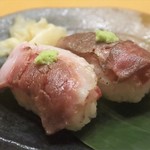 田なか屋本店 - ◆牛たんの握り寿司(一貫)　240円(税別)