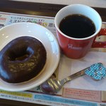 Mister Donut - チョコリングとコーヒー